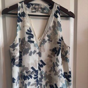 Banana Republic tan and navy tank top